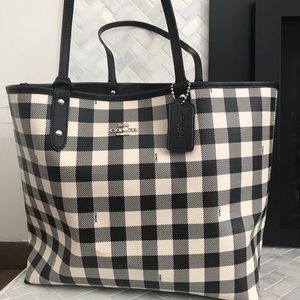 coach buffalo check purse